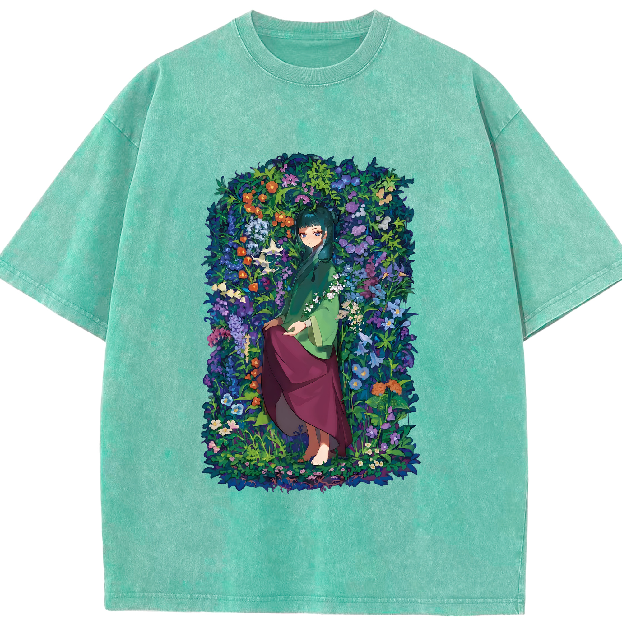 （画像用） 薬屋のひとりごと The Apothecary Diaries 綿100% ヴィンテージ風 半袖Tシャツ（フロントプリント）